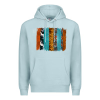 Blue Mist Western Leopard Glitter Aztec Cowhide Pattern Brushstroke Premium Hoodie - Bettercallsaul