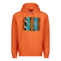Carrot Western Leopard Glitter Aztec Cowhide Pattern Brushstroke Premium Hoodie - Bettercallsaul