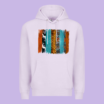 Western Leopard Glitter Aztec Cowhide Pattern Brushstroke Premium Hoodie Designed By Bettercallsaul