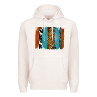 Pale Pink Western Leopard Glitter Aztec Cowhide Pattern Brushstroke Premium Hoodie - Bettercallsaul