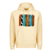 Pina Colada Western Leopard Glitter Aztec Cowhide Pattern Brushstroke Premium Hoodie - Bettercallsaul