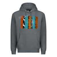 Rock Western Leopard Glitter Aztec Cowhide Pattern Brushstroke Premium Hoodie - Bettercallsaul