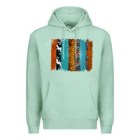 Seafoam Western Leopard Glitter Aztec Cowhide Pattern Brushstroke Premium Hoodie - Bettercallsaul