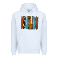 White Western Leopard Glitter Aztec Cowhide Pattern Brushstroke Premium Hoodie - Bettercallsaul