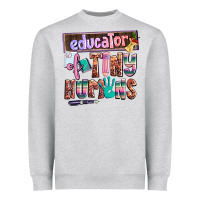 Heather Grey educator of tiny humans Heavyweight Sweatshirt - AdoDesignShop