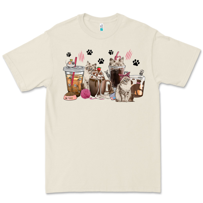 Siberian Cat Coffee Cups Premium Tee by texasbilliewilder | Teevron