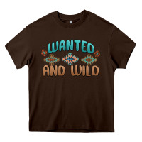 Chocolate Brown wanted and wild Heavy Core Tee - MaliasSmallBusiness