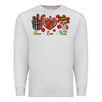 Dove Grey Peace Love Dia De Los Muertos Premium Sweatshirt - BundleAndBundleShop