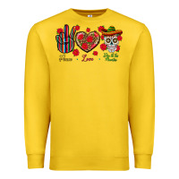 Lemon Peace Love Dia De Los Muertos Premium Sweatshirt - BundleAndBundleShop