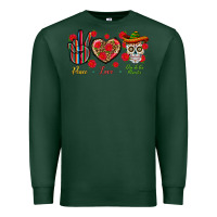 Sports Green Peace Love Dia De Los Muertos Premium Sweatshirt - BundleAndBundleShop