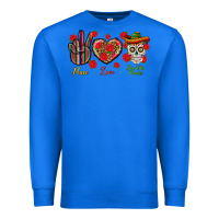 True Royal Peace Love Dia De Los Muertos Premium Sweatshirt - BundleAndBundleShop