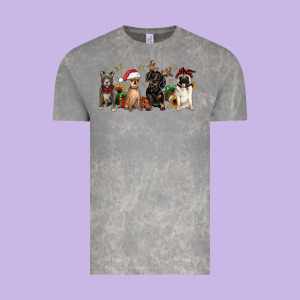 Christmas Chihuahua Pitbull Pug Dachshund Vintage Tee Designed By Jahusdesignshop