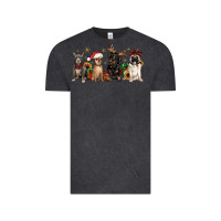 Vintage Black christmas chihuahua pitbull pug dachshund Vintage Tee - JahusDesignShop