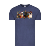 Vintage Denim christmas chihuahua pitbull pug dachshund Vintage Tee - JahusDesignShop