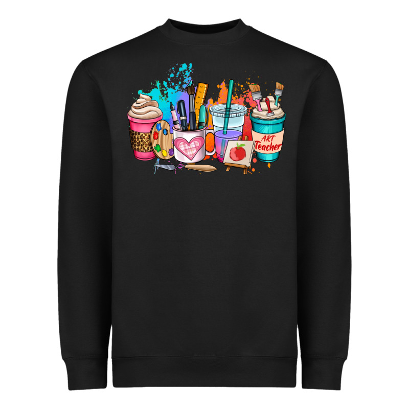 Art Teacher Coffee Cup Heavyweight Sweatshirt by AdoDesignShop | Teevron