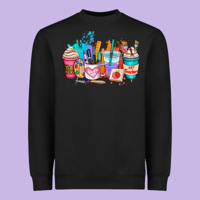 Art Teacher Coffee Cup Heavyweight Sweatshirt Designed By Adodesignshop