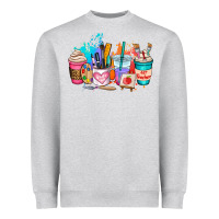 Heather Grey art teacher coffee cup Heavyweight Sweatshirt - AdoDesignShop