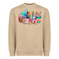 Mushroom art teacher coffee cup Heavyweight Sweatshirt - AdoDesignShop