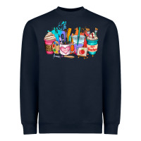 Navy art teacher coffee cup Heavyweight Sweatshirt - AdoDesignShop