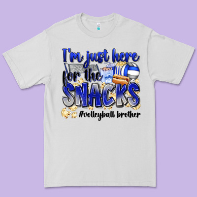 Im Just Here For The Snacks Volleyball Brother Premium Tee Designed By Zillion Design Studio