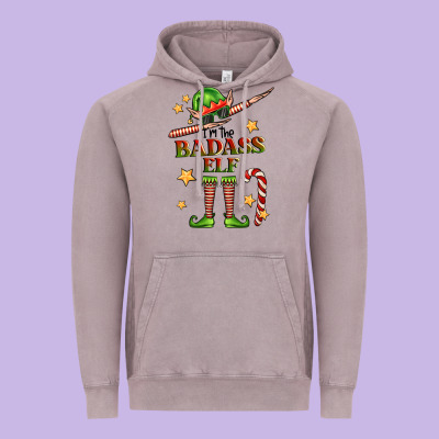 Im The Badass Elf Vintage Hoodie Designed By Fadigitalartstudio