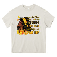 Cream even in the midst of my storm i see god Heavy Core Tee - MaliasSmallBusiness