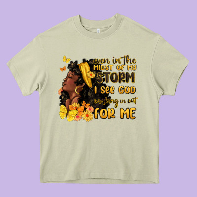 Even In The Midst Of My Storm I See God Heavy Core Tee Designed By Maliassmallbusiness