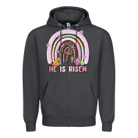Smoke he is risen easter rainbow Zipper Hoodie - MaliasSmallBusiness