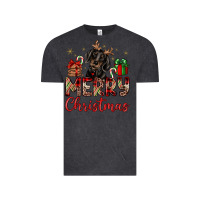 Vintage Black merry christmas dachshund Vintage Tee - JahusDesignShop