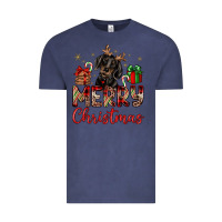 Vintage Denim merry christmas dachshund Vintage Tee - JahusDesignShop
