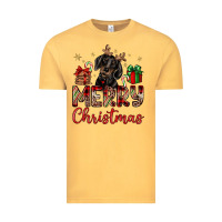 Vintage Mustard merry christmas dachshund Vintage Tee - JahusDesignShop