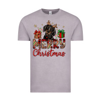 Vintage Zinc merry christmas dachshund Vintage Tee - JahusDesignShop