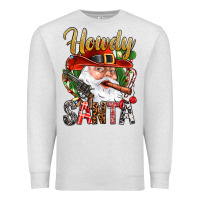 Oatmeal Heather Howdy Santa Premium Sweatshirt - BundleAndBundleShop