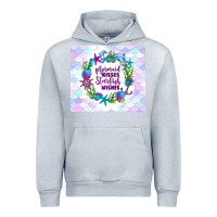 Heather Grey mermaid kisses starfish wishes Urban Hoodie - TumblerDesignByShophia