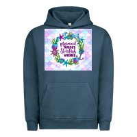 Pigment Midnight Navy mermaid kisses starfish wishes Urban Hoodie - TumblerDesignByShophia