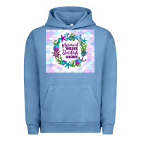 Pigment Pebble Blue mermaid kisses starfish wishes Urban Hoodie - TumblerDesignByShophia