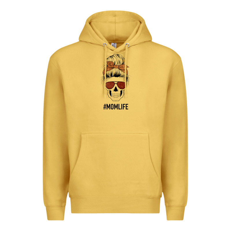 Glitter Western Patterned Mom Skull Premium Hoodie by Bettercallsaul | Teevron