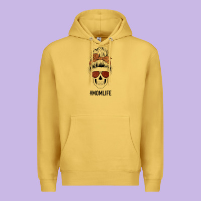 Glitter Western Patterned Mom Skull Premium Hoodie Designed By Bettercallsaul