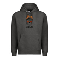 Charcoal Heather Glitter Western Patterned Mom Skull Premium Hoodie - Bettercallsaul