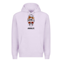 Lilac Glitter Western Patterned Mom Skull Premium Hoodie - Bettercallsaul
