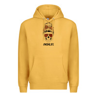 Mustard Glitter Western Patterned Mom Skull Premium Hoodie - Bettercallsaul