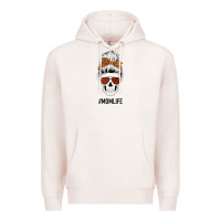Pale Pink Glitter Western Patterned Mom Skull Premium Hoodie - Bettercallsaul