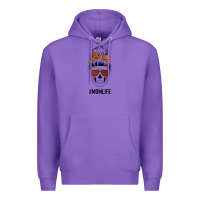 Purple Glitter Western Patterned Mom Skull Premium Hoodie - Bettercallsaul