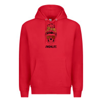 Red Glitter Western Patterned Mom Skull Premium Hoodie - Bettercallsaul