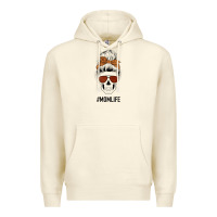 Sandshell Glitter Western Patterned Mom Skull Premium Hoodie - Bettercallsaul