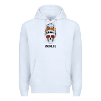 White Glitter Western Patterned Mom Skull Premium Hoodie - Bettercallsaul