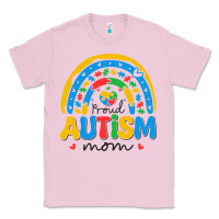 Bubblegum Pink proud autism mom rainbow Classic Tee - CowhideDigitalArt