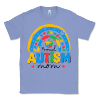 Colony Blue proud autism mom rainbow Classic Tee - CowhideDigitalArt