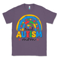 Lavender proud autism mom rainbow Classic Tee - CowhideDigitalArt