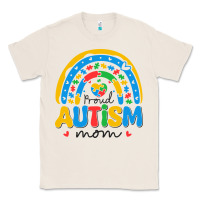 Natural proud autism mom rainbow Classic Tee - CowhideDigitalArt